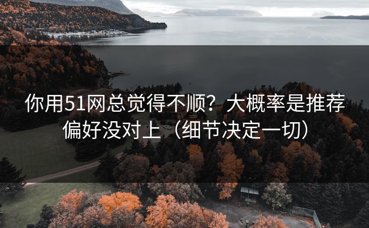 你用51网总觉得不顺?大概率是推荐偏好没对上(细节决定一切) 你用51网总觉得不顺?大概率是推荐偏好没对上(细节决定一切)